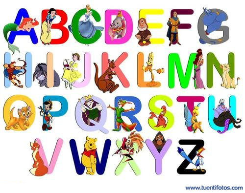 Dibujos de Abecedario Disney