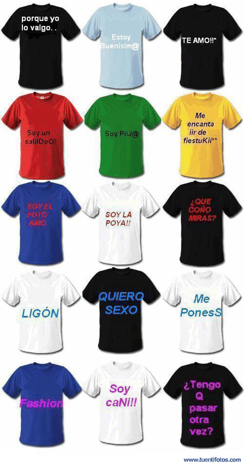 Objetos de Camisetas de Colores