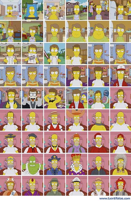 Series de Caras de Homer Simpson
