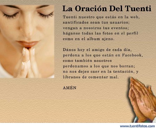 Textos de La Oración Del Tuenti