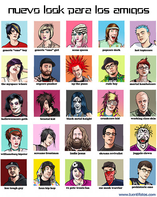 Personas de Nuevo Look Para Los Amigos
