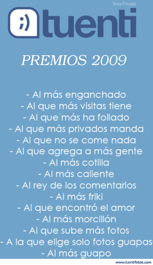 Textos de Premios Tuenti 2009