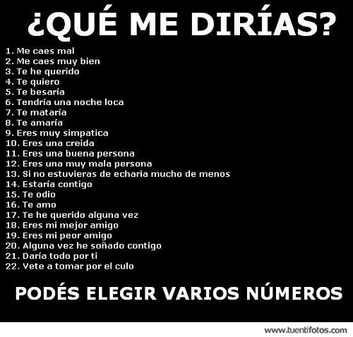 Textos de Que Me Dirías II
