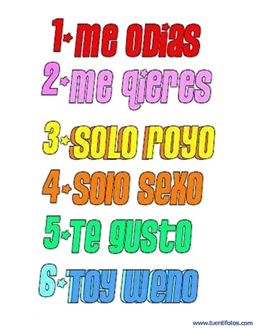 Textos de Seis Opciones