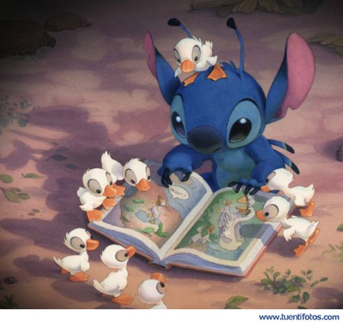 Dibujos de Stitch Con Patitos