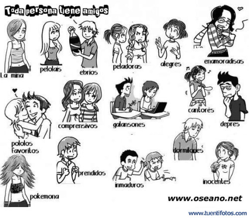 Dibujos de Toda Persona Tiene 16 Amigos