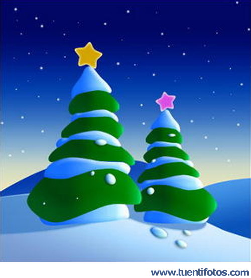 Navidad de Arboles Nevados En Navidad