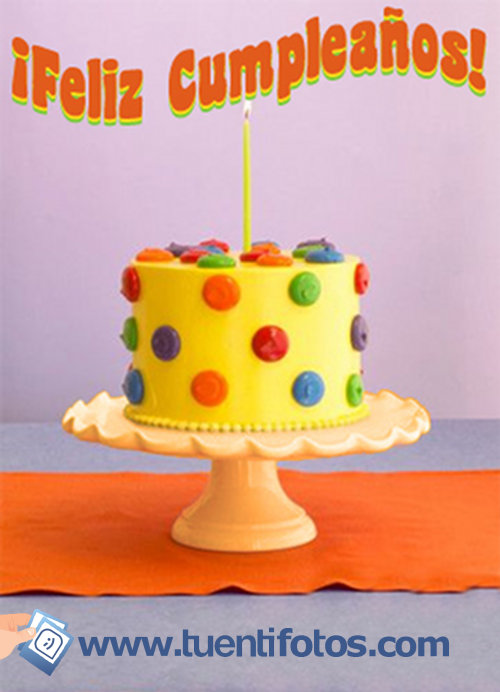 Cumpleaños de Felicidades Tarta Amarilla