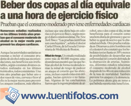 Textos de Beber Dos Copas Al Día