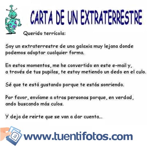 Textos de Carta De Un Extraterrestre