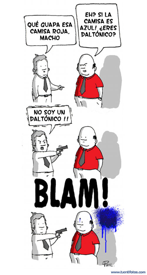 Mal Gusto de Camiseta Roja Daltónico