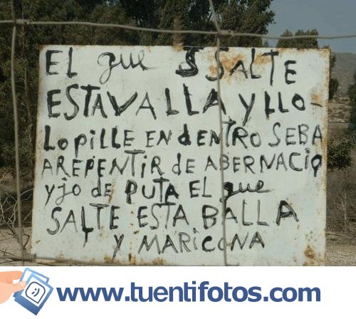 Señales de El Que Salte Esta Valla