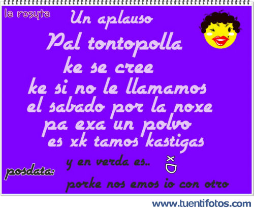 Textos de Un Aplauso Para El Tonto