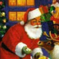 Miniatura de Papá Noel Alimenta A Rudolf