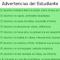 Miniatura de Advertencias Del Estudiante